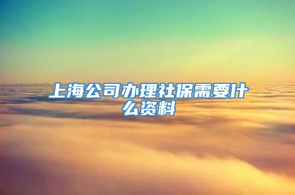 上海公司办理社保需要什么资料