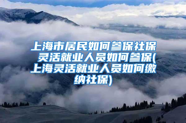 上海市居民如何参保社保 灵活就业人员如何参保(上海灵活就业人员如何缴纳社保)