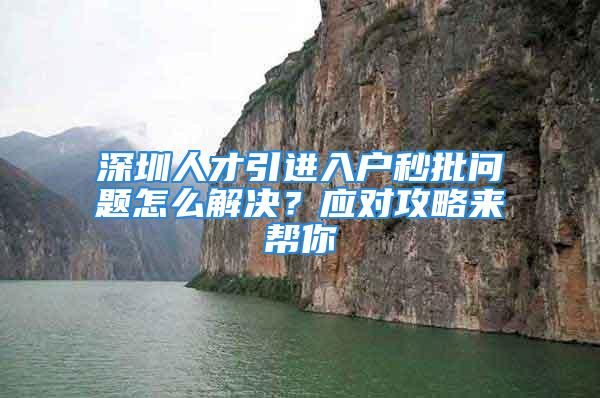 深圳人才引进入户秒批问题怎么解决？应对攻略来帮你