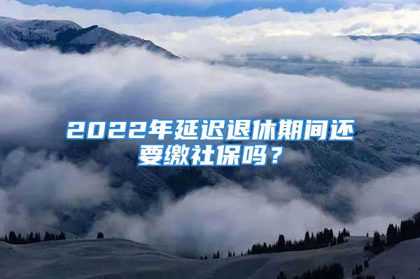 2022年延迟退休期间还要缴社保吗？