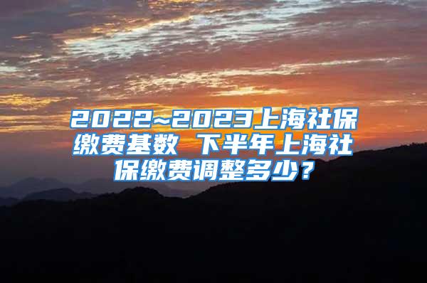 2022~2023上海社保缴费基数 下半年上海社保缴费调整多少？