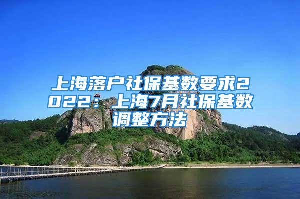 上海落户社保基数要求2022：上海7月社保基数调整方法