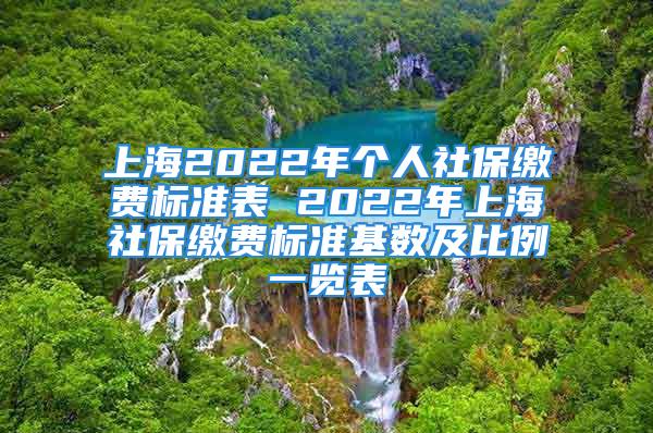 上海2022年个人社保缴费标准表 2022年上海社保缴费标准基数及比例一览表