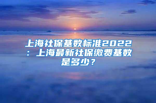 上海社保基数标准2022：上海最新社保缴费基数是多少？