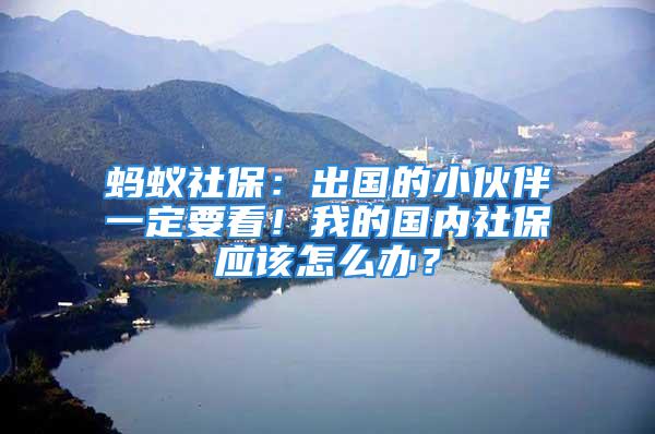 蚂蚁社保：出国的小伙伴一定要看！我的国内社保应该怎么办？