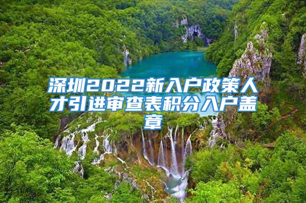 深圳2022新入户政策人才引进审查表积分入户盖章