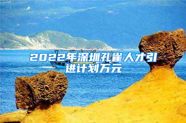 2022年深圳孔雀人才引进计划万元