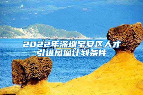 2022年深圳宝安区人才引进凤凰计划条件