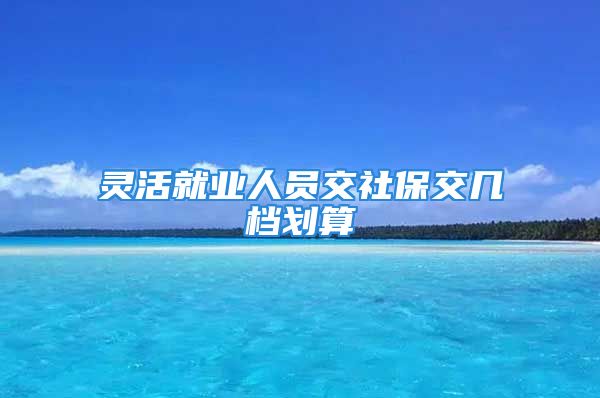 灵活就业人员交社保交几档划算