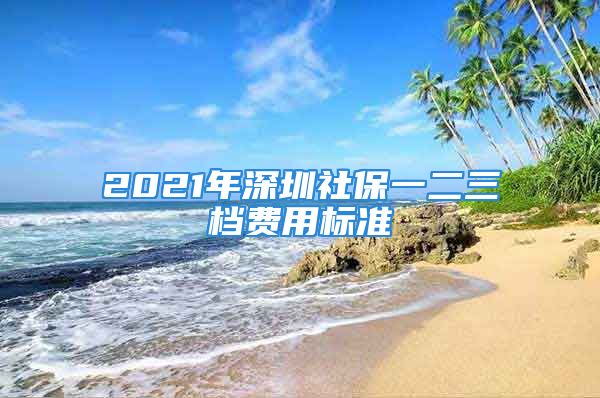 2021年深圳社保一二三档费用标准