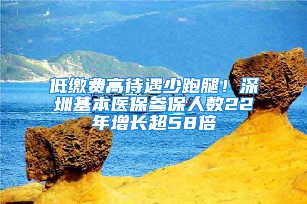 低缴费高待遇少跑腿！深圳基本医保参保人数22年增长超58倍