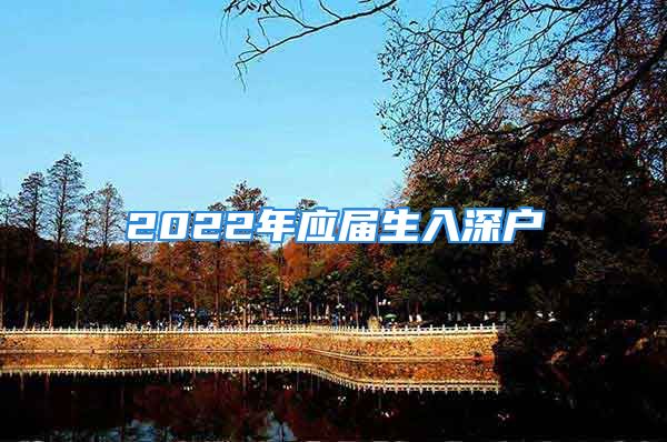 2022年应届生入深户