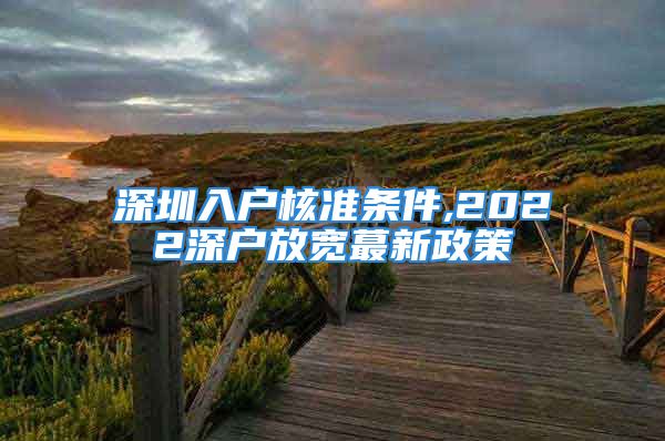 深圳入户核准条件,2022深户放宽蕞新政策