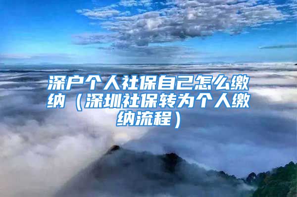 深户个人社保自己怎么缴纳（深圳社保转为个人缴纳流程）