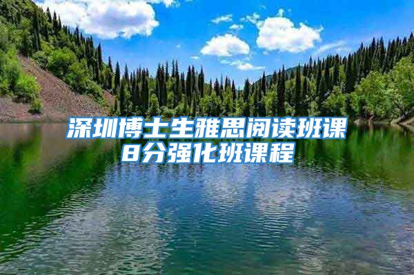 深圳博士生雅思阅读班课8分强化班课程