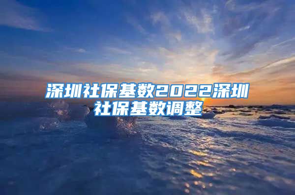 深圳社保基数2022深圳社保基数调整