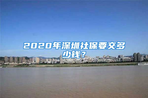 2020年深圳社保要交多少钱？