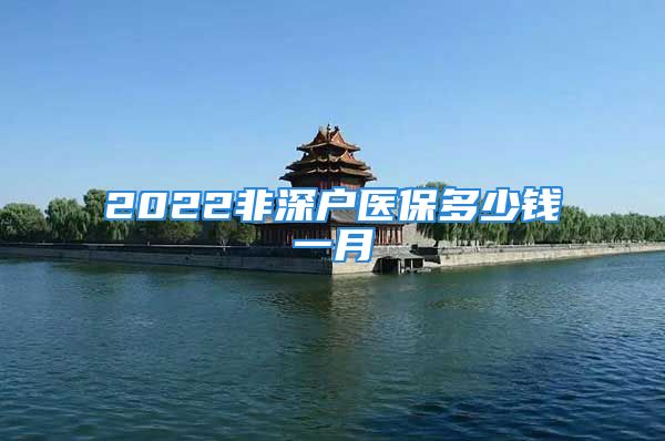 2022非深户医保多少钱一月