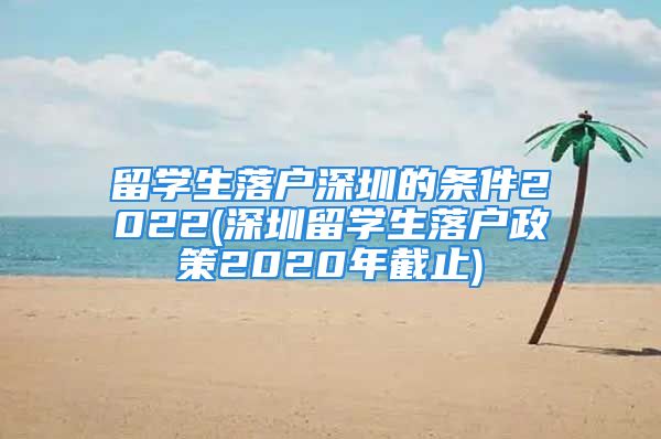 留学生落户深圳的条件2022(深圳留学生落户政策2020年截止)