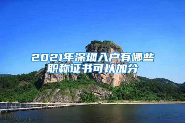 2021年深圳入户有哪些职称证书可以加分