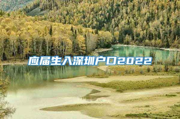 应届生入深圳户口2022