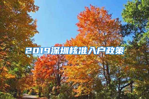 2019深圳核准入户政策