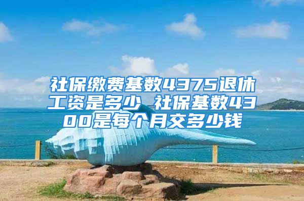 社保缴费基数4375退休工资是多少 社保基数4300是每个月交多少钱