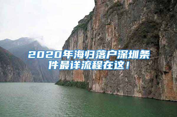 2020年海归落户深圳条件最详流程在这！