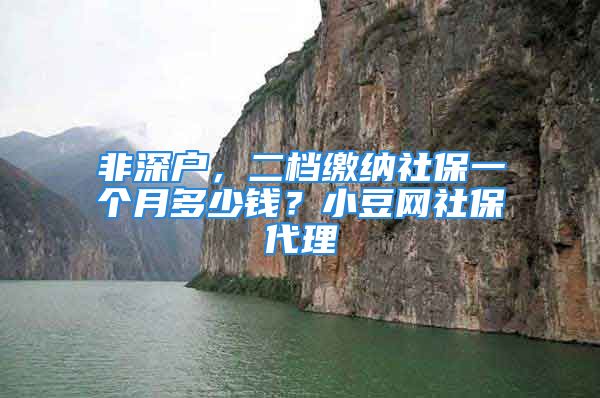 非深户，二档缴纳社保一个月多少钱？小豆网社保代理