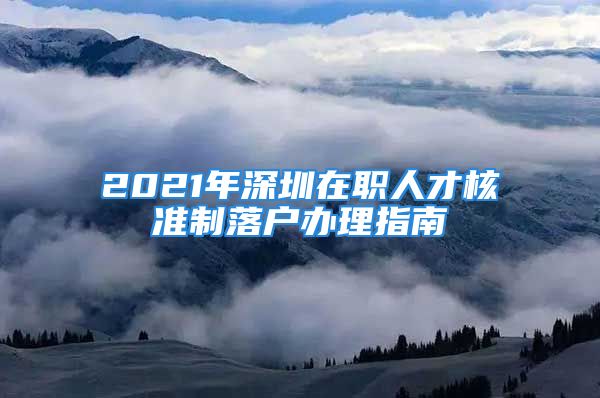 2021年深圳在职人才核准制落户办理指南