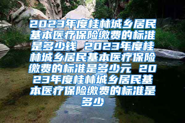 2023年度桂林城乡居民基本医疗保险缴费的标准是多少钱 2023年度桂林城乡居民基本医疗保险缴费的标准是多少元 2023年度桂林城乡居民基本医疗保险缴费的标准是多少