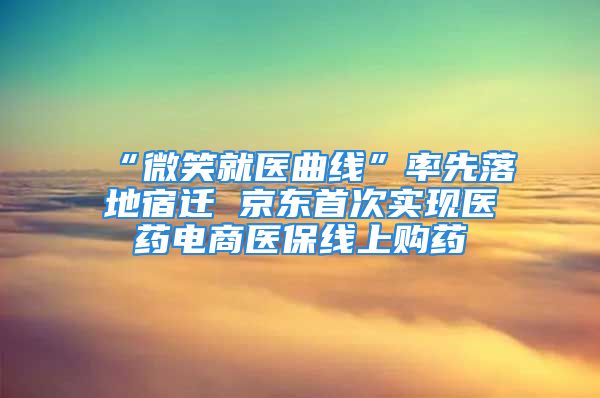 “微笑就医曲线”率先落地宿迁 京东首次实现医药电商医保线上购药