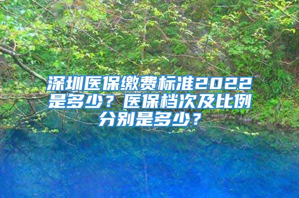 深圳医保缴费标准2022是多少？医保档次及比例分别是多少？