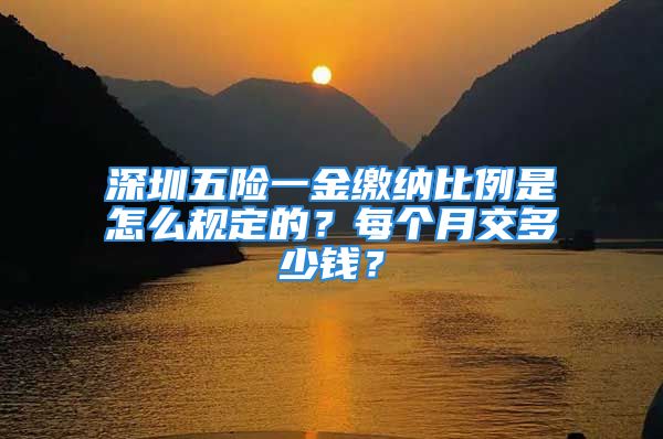 深圳五险一金缴纳比例是怎么规定的？每个月交多少钱？