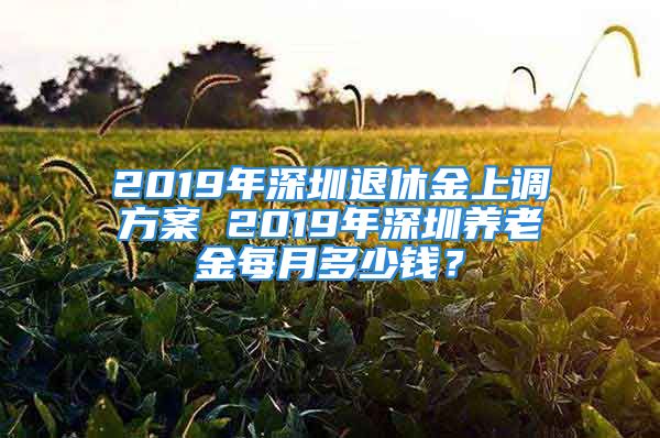 2019年深圳退休金上调方案 2019年深圳养老金每月多少钱？