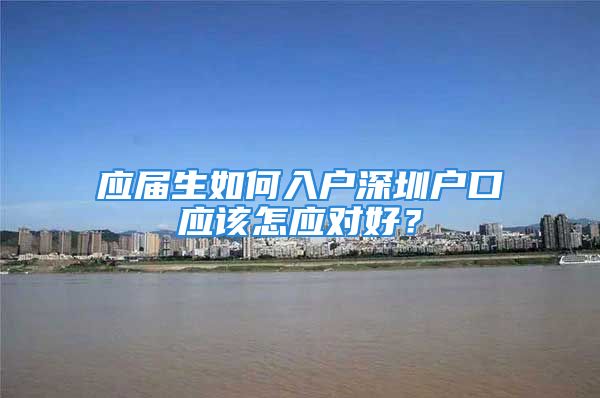 应届生如何入户深圳户口应该怎应对好？