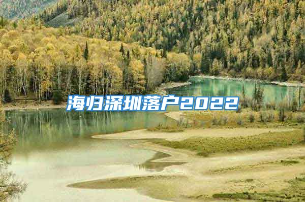 海归深圳落户2022