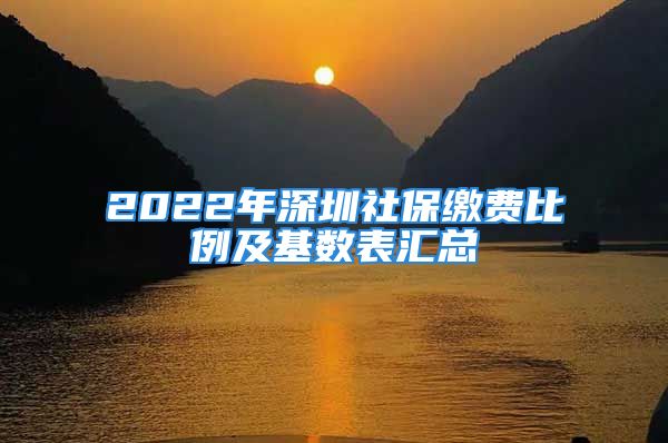 2022年深圳社保缴费比例及基数表汇总