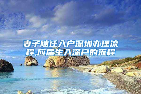 妻子随迁入户深圳办理流程,应届生入深户的流程