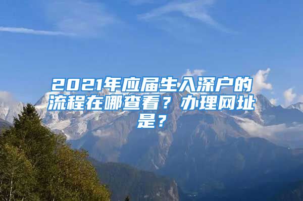 2021年应届生入深户的流程在哪查看？办理网址是？