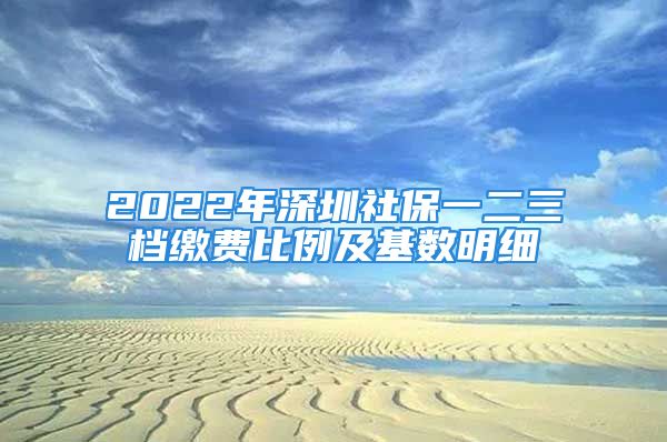 2022年深圳社保一二三档缴费比例及基数明细