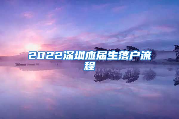 2022深圳应届生落户流程