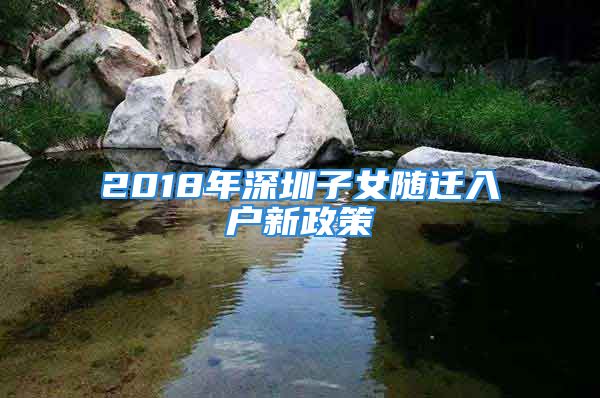 2018年深圳子女随迁入户新政策