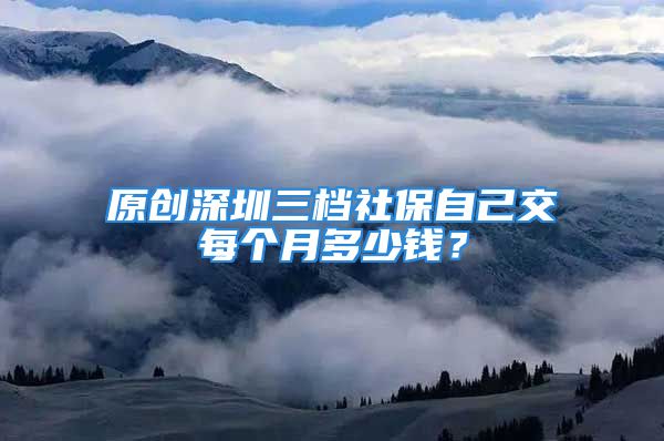 原创深圳三档社保自己交每个月多少钱？