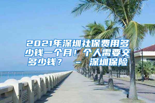 2021年深圳社保费用多少钱一个月！个人需要交多少钱？ – 深圳保险