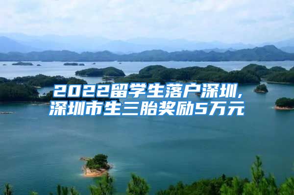 2022留学生落户深圳,深圳市生三胎奖励5万元