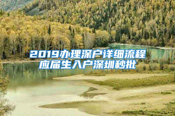 2019办理深户详细流程应届生入户深圳秒批