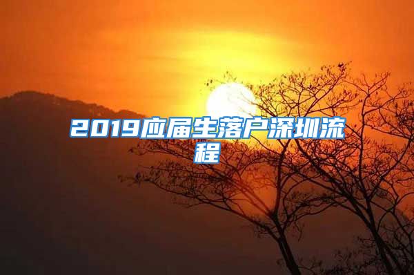 2019应届生落户深圳流程