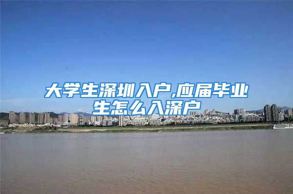 大学生深圳入户,应届毕业生怎么入深户