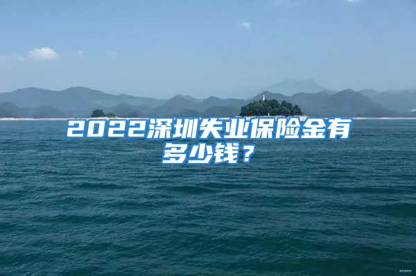 2022深圳失业保险金有多少钱？